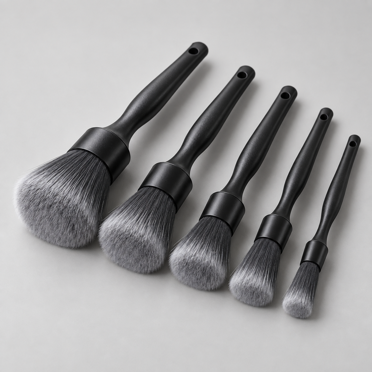 Multi-Size Exterior Brush Set in a clean studio setting without logos