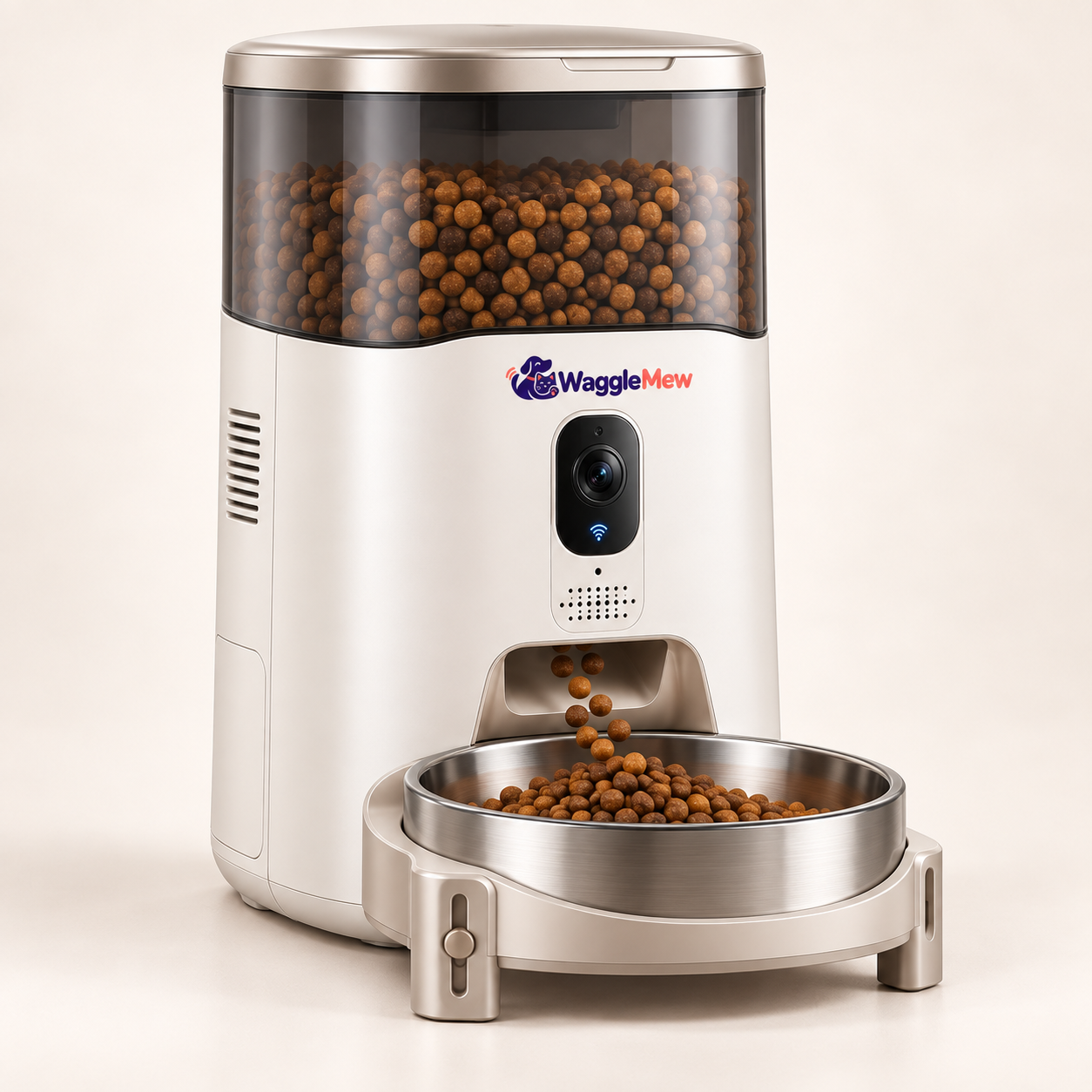 WaggleMew VisionServe Pro 8L Wi-Fi Camera Pet Feeder