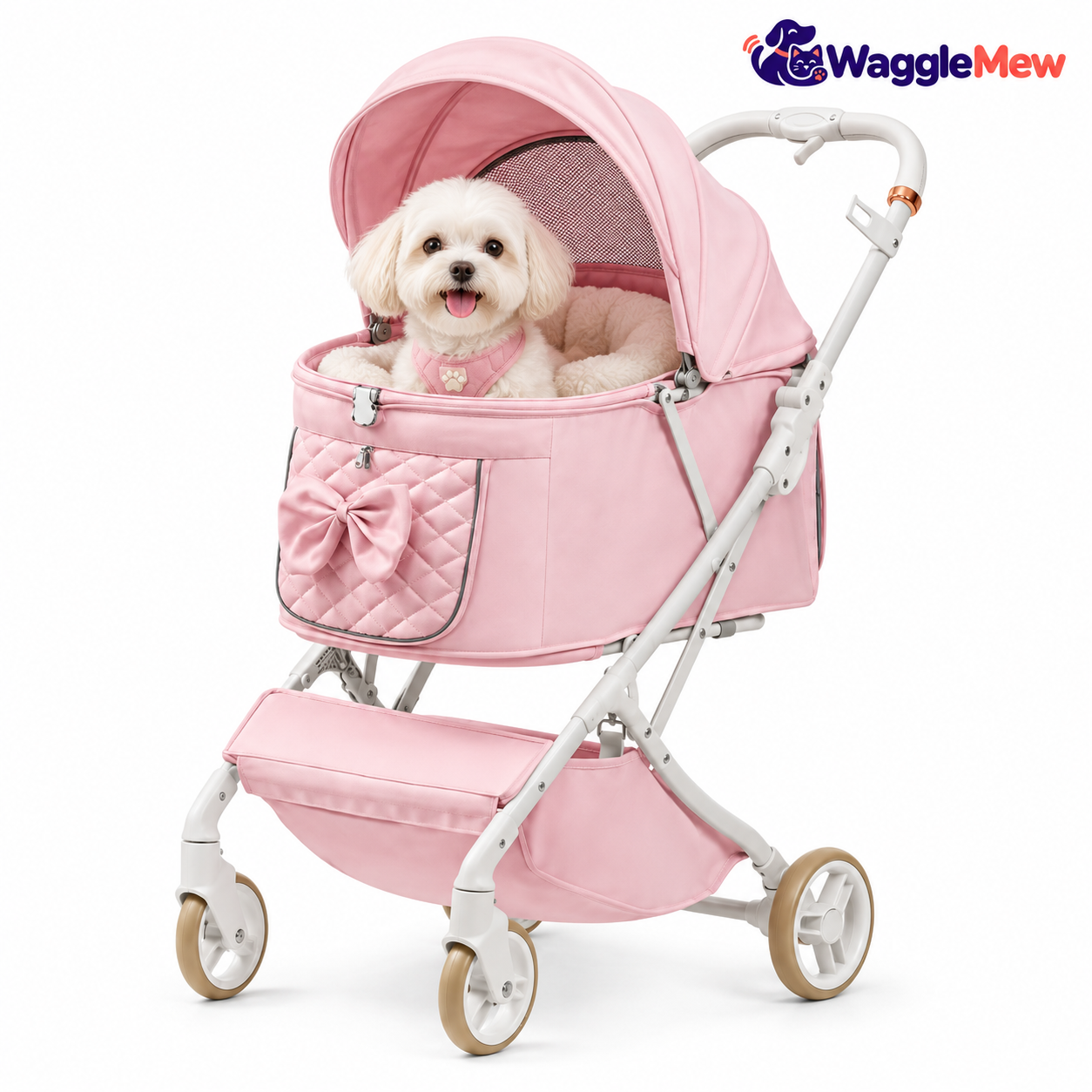 WaggleMew QuickFold Air Pet Stroller