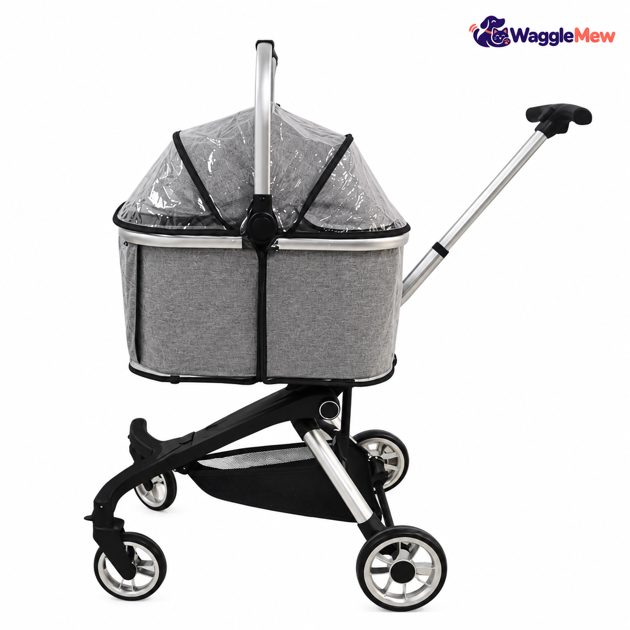 WaggleMew DuoCruise Double Pet Stroller