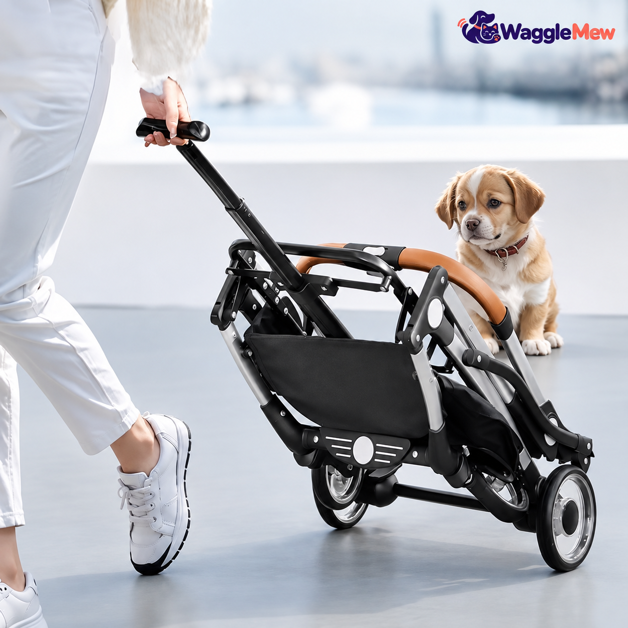 WaggleMew RoadMate Aluminum Travel Pet Stroller