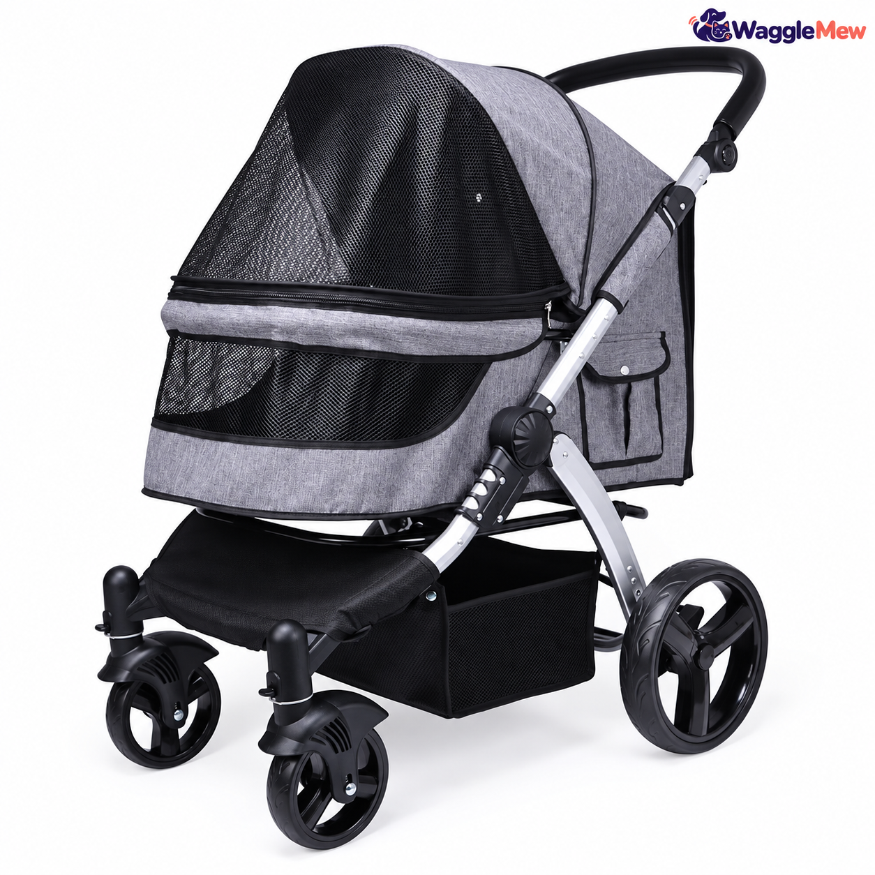 WaggleMew VistaMax High-View Large Pet Stroller