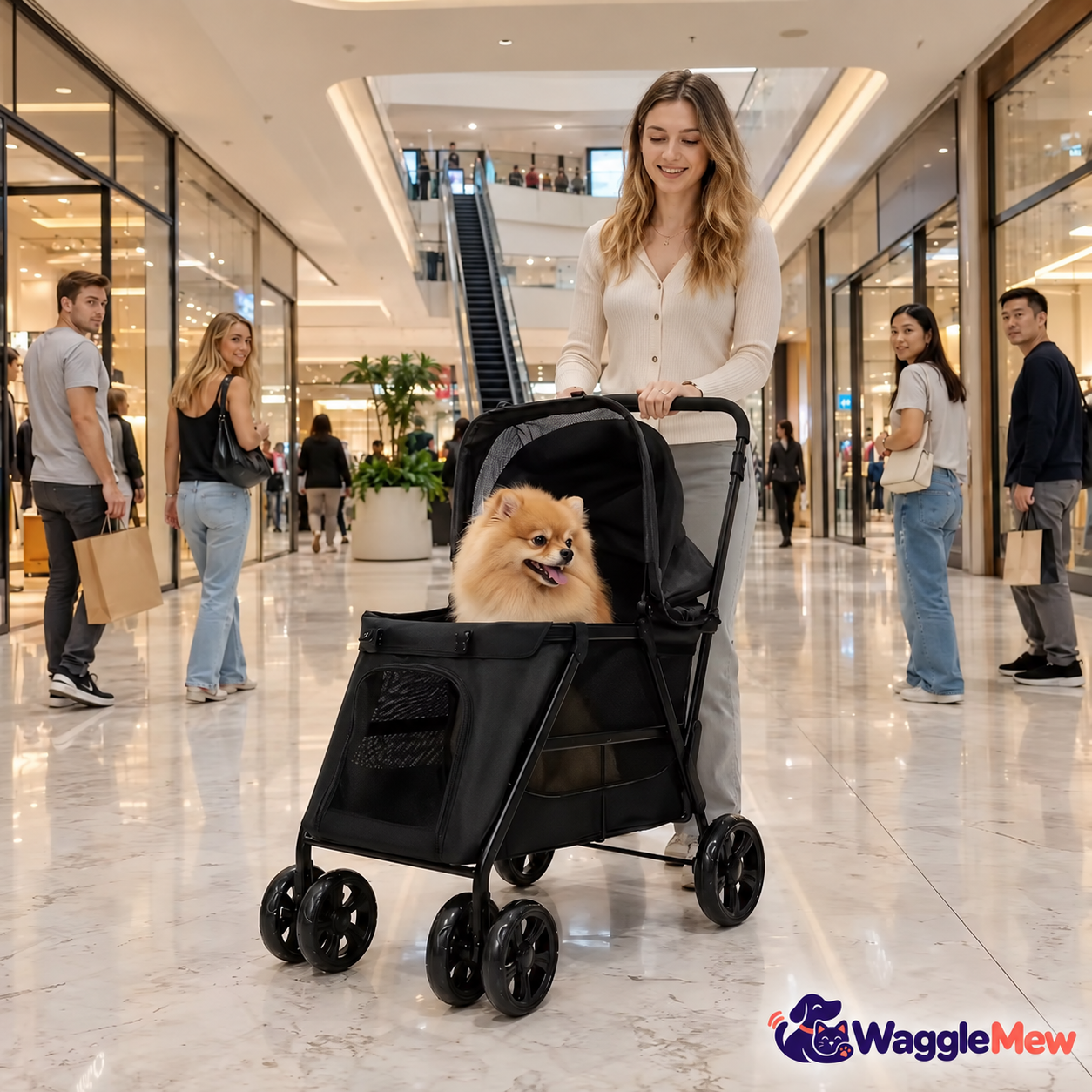 WaggleMew TrailRamp XL Pet Stroller