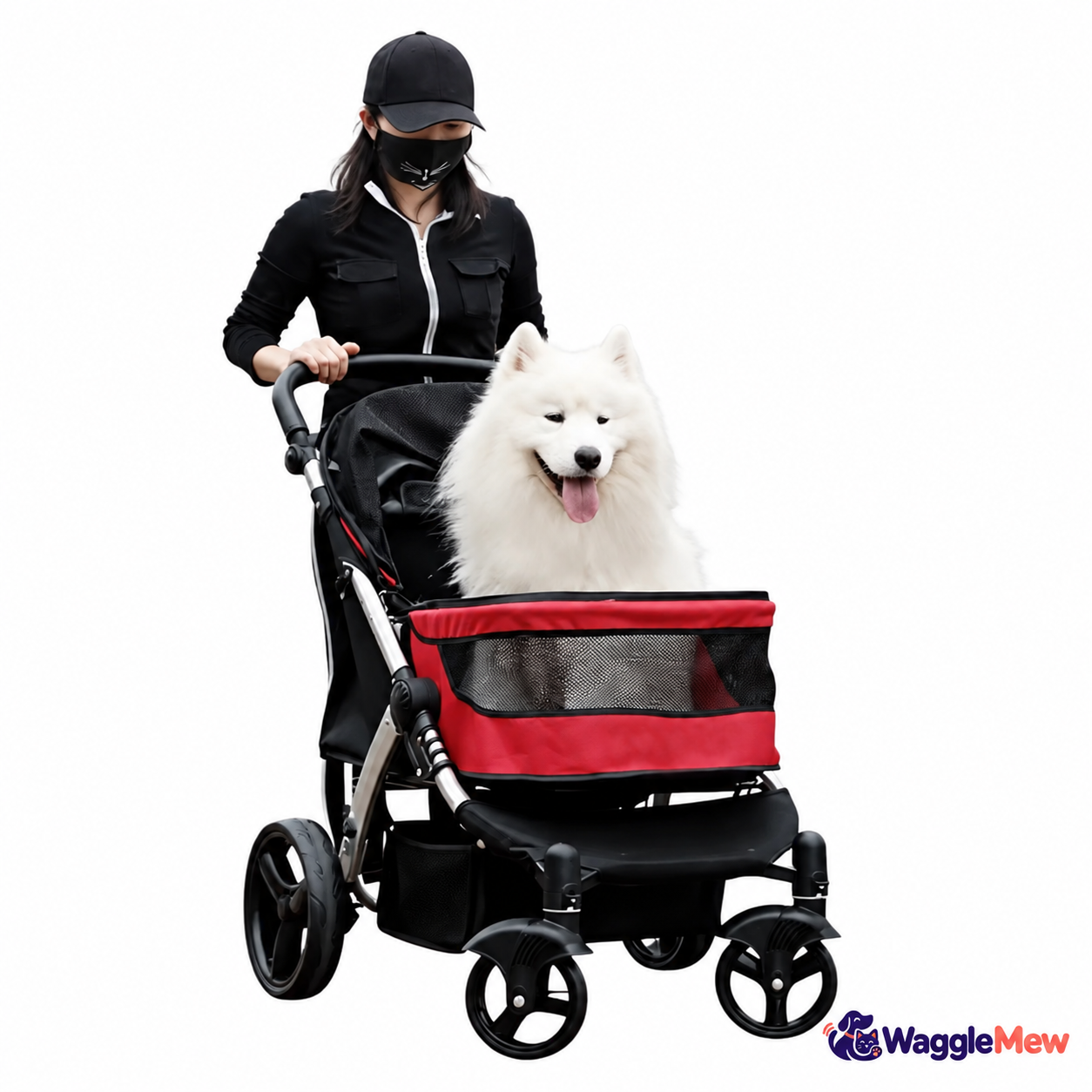 WaggleMew VistaMax High-View Large Pet Stroller