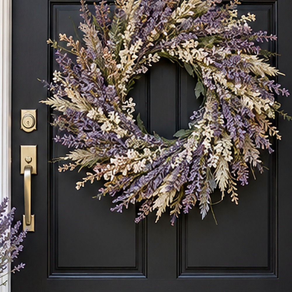 Blush Housewarming Wreath dried flower texture detail