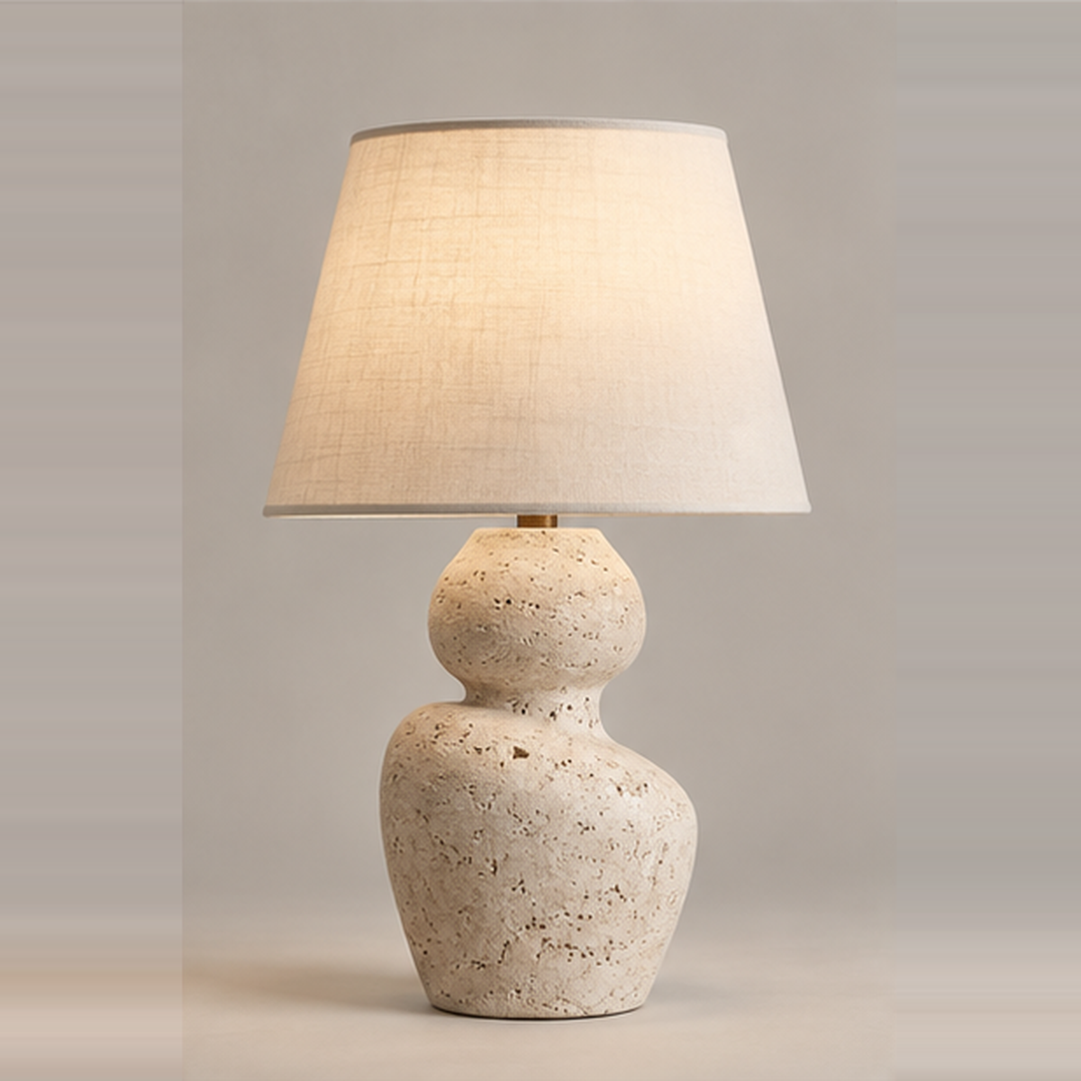 HONROOM Sculpted Travertine Table Lamp original concept rendering