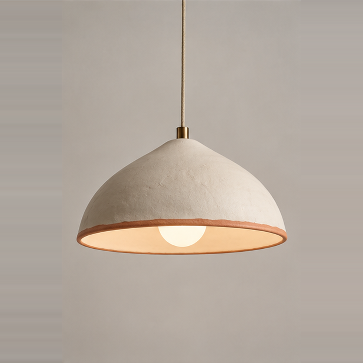 HONROOM Handformed Ceramic Dome Pendant original concept rendering