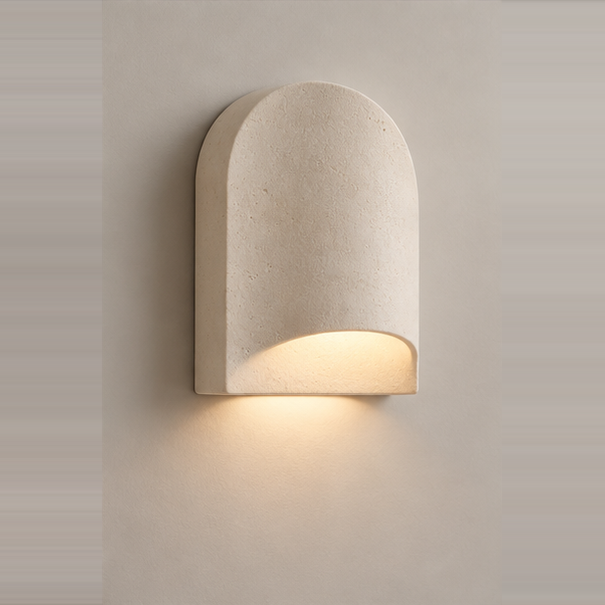 HONROOM Soft Arch Plaster Wall Sconce original concept rendering