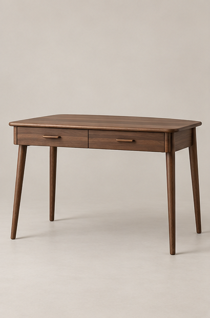 HONROOM Cove Walnut Writing Desk original concept rendering