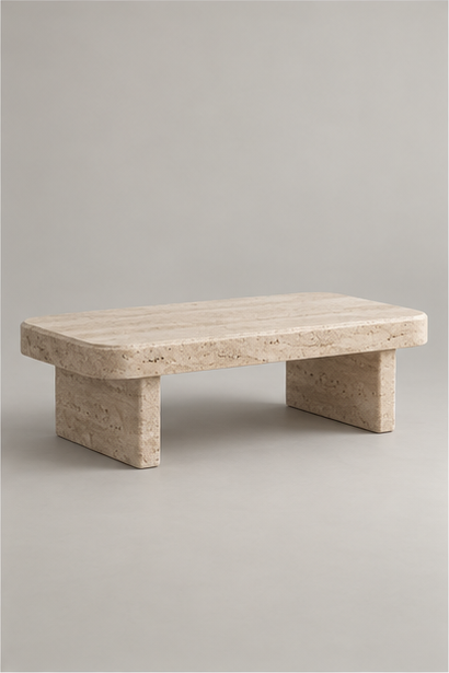 HONROOM Arlo Travertine Coffee Table