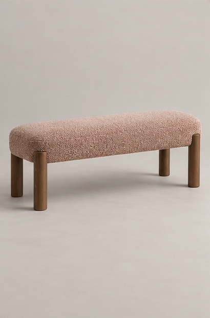 HONROOM Sera Dusty Rose Bedroom Bench original concept rendering