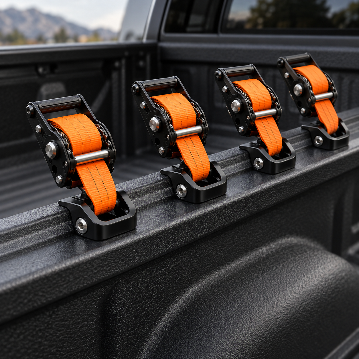 BRAWNHORN Bed Rail Tie-Down Kit