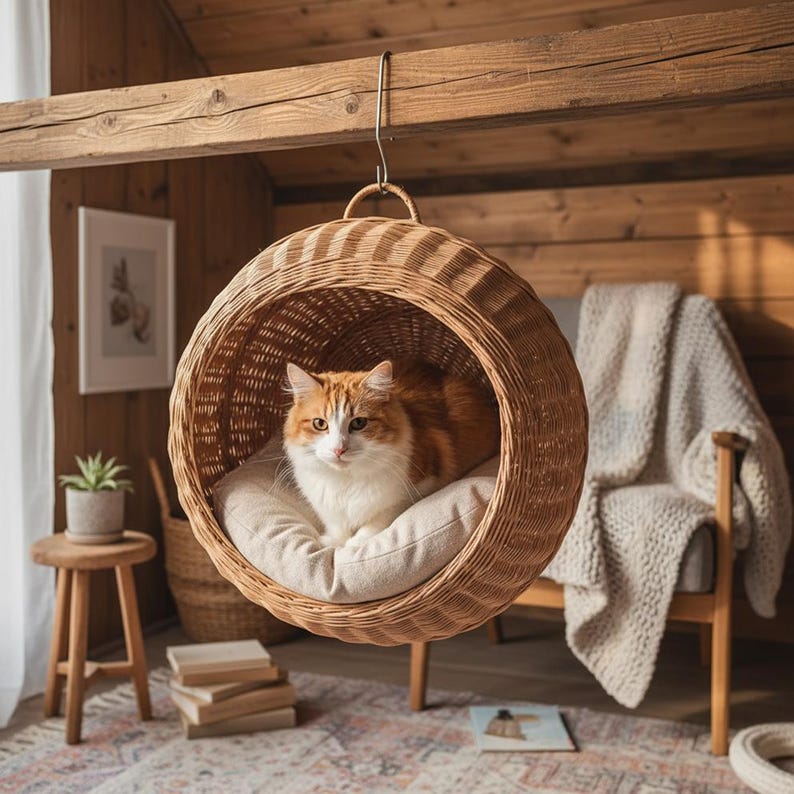 Wicker Cat Hammock