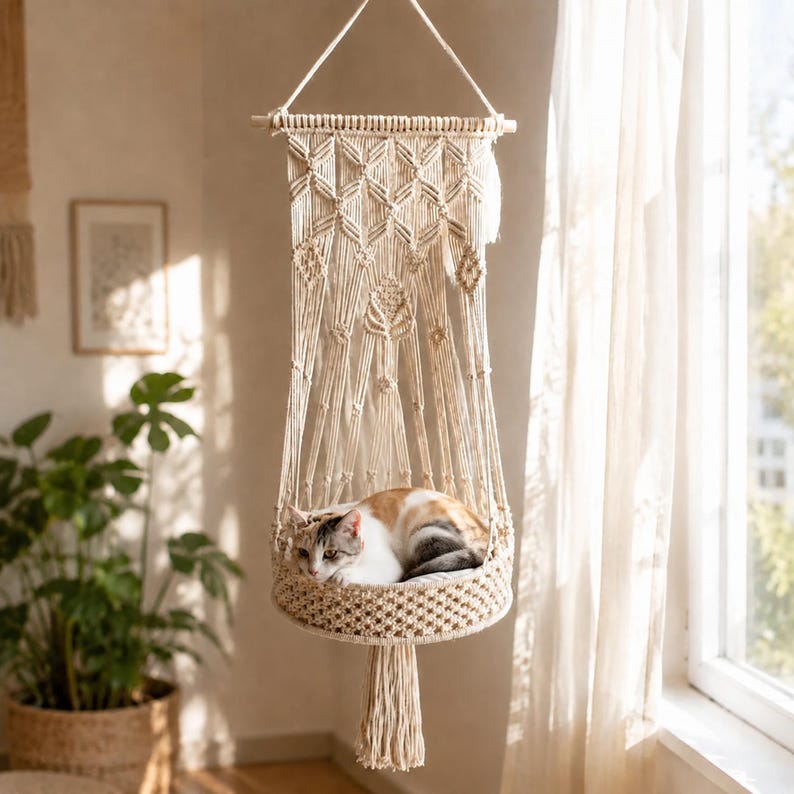 Woven Boho Cat Hammock