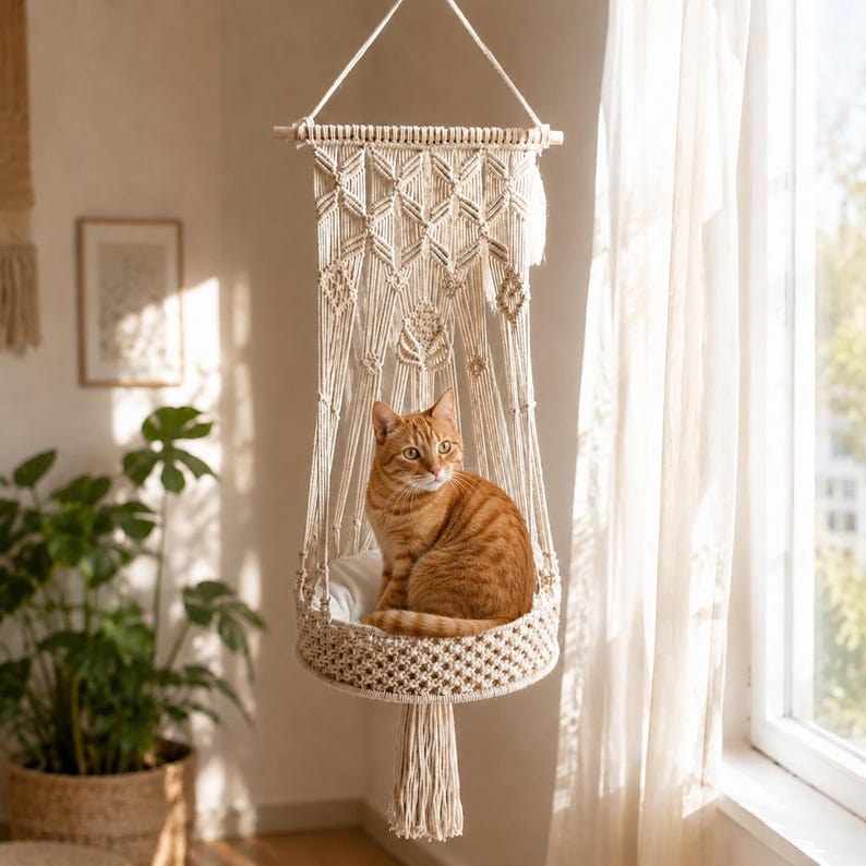 Woven Boho Cat Hammock