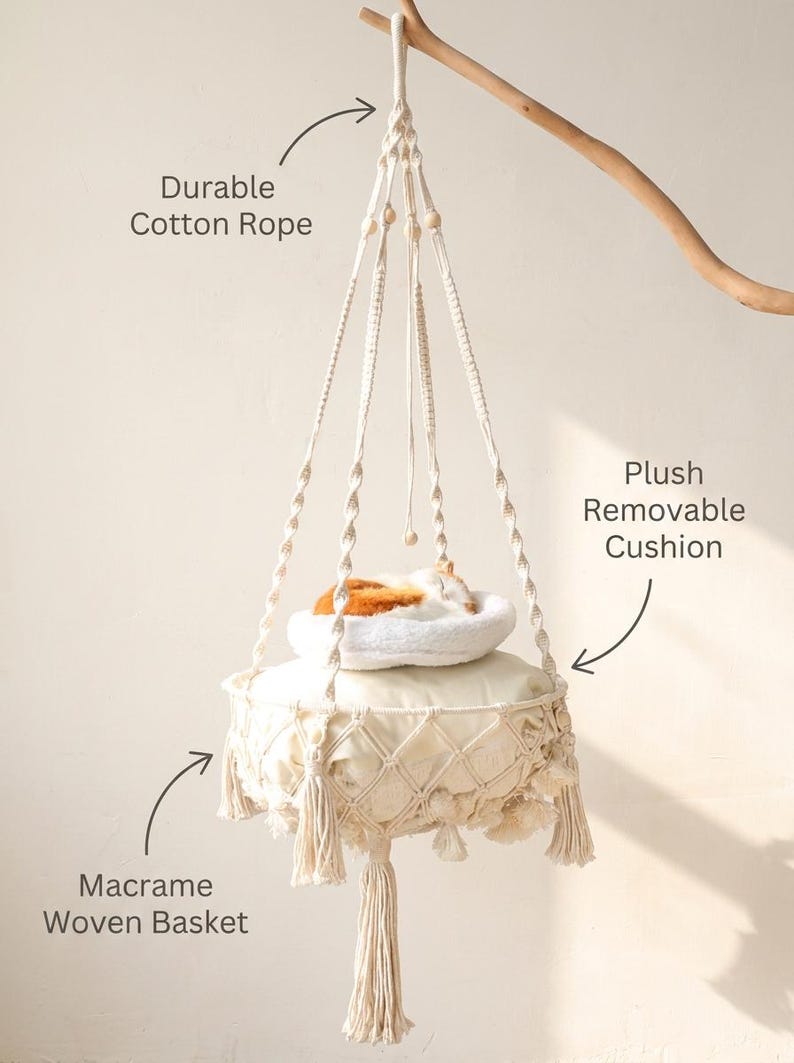Boho Cotton Cat Hammock