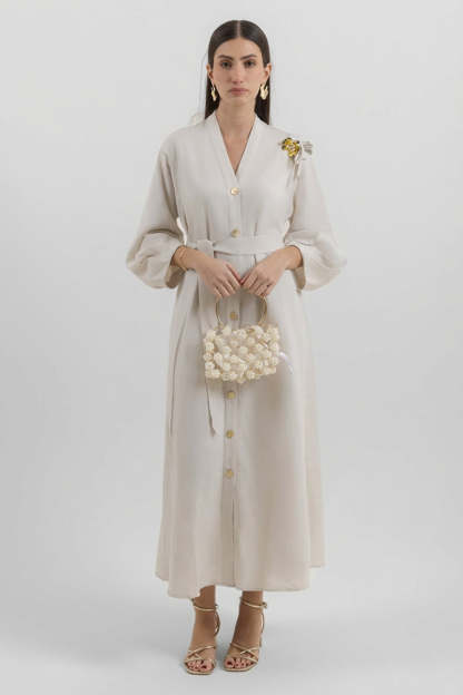 Longline Button Front Dress