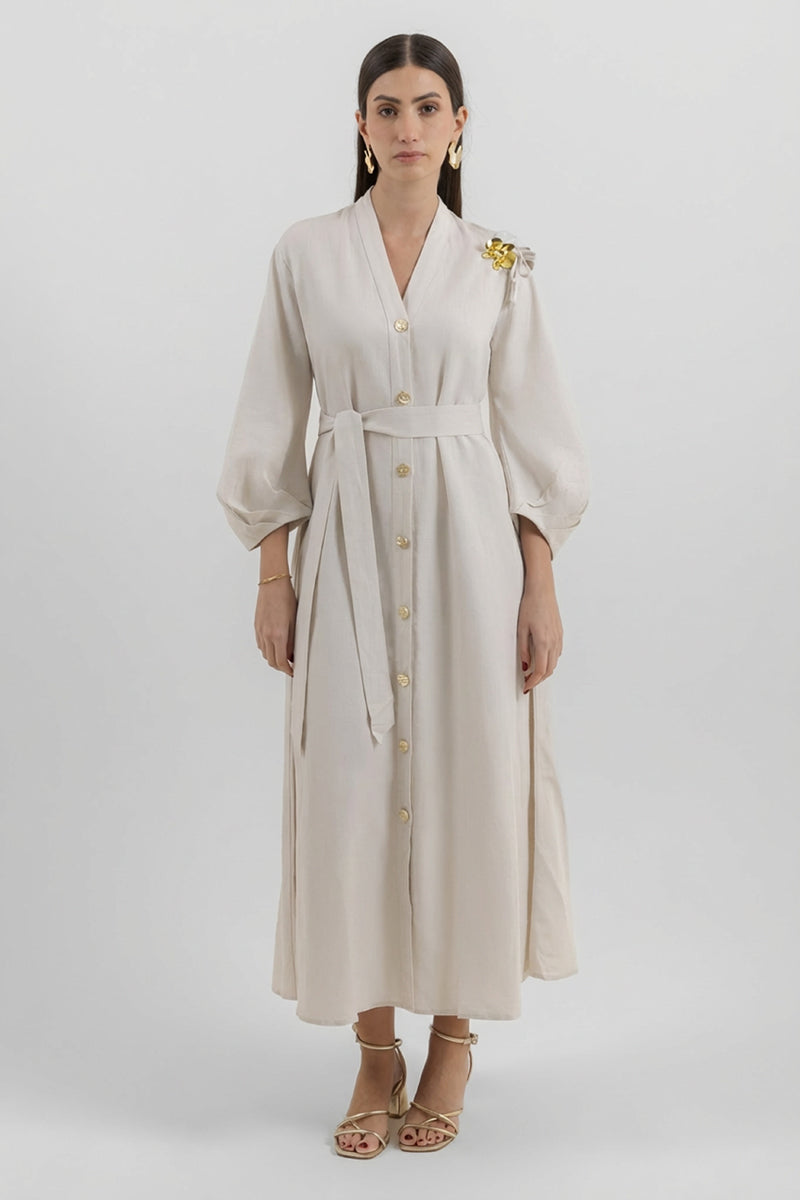Longline Button Front Dress