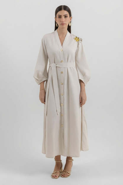 Longline Button Front Dress