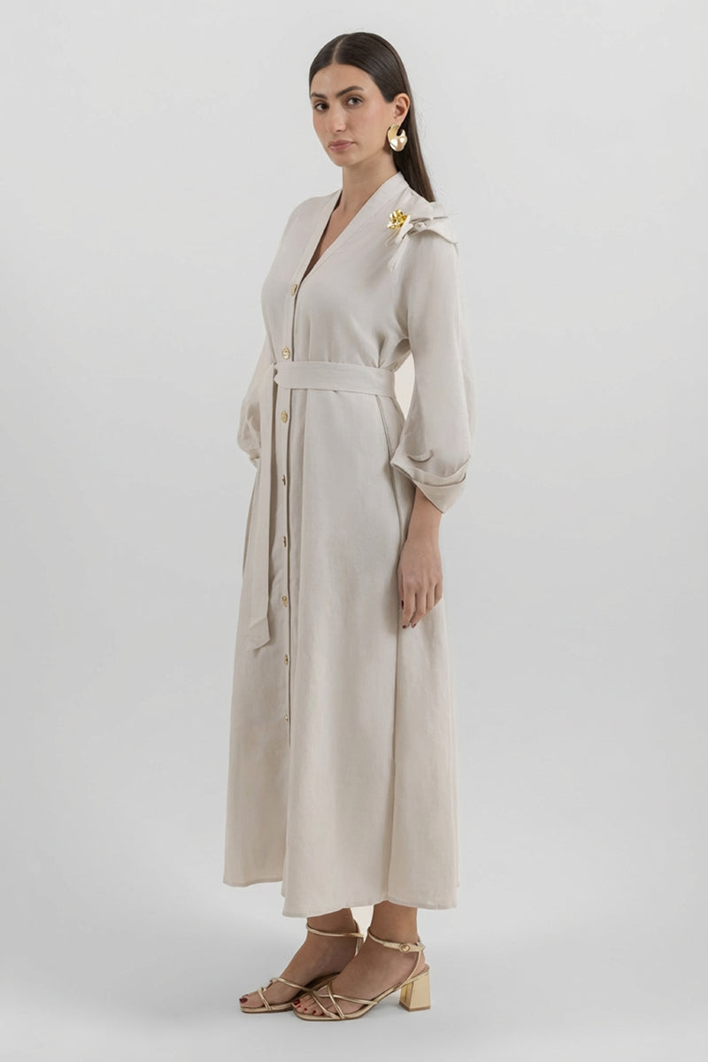 Longline Button Front Dress