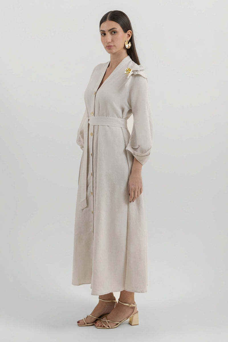 Longline Button Front Dress