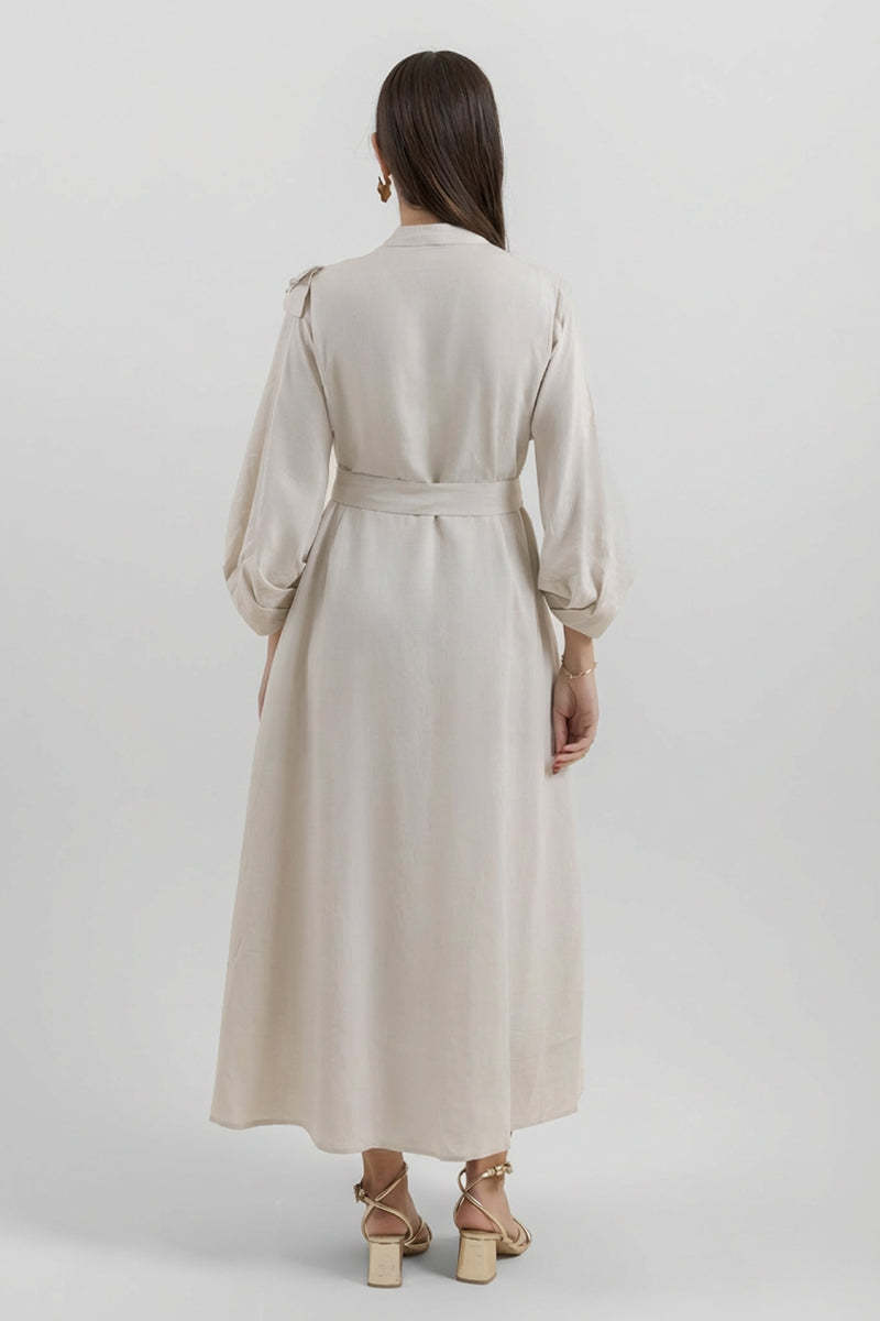 Longline Button Front Dress