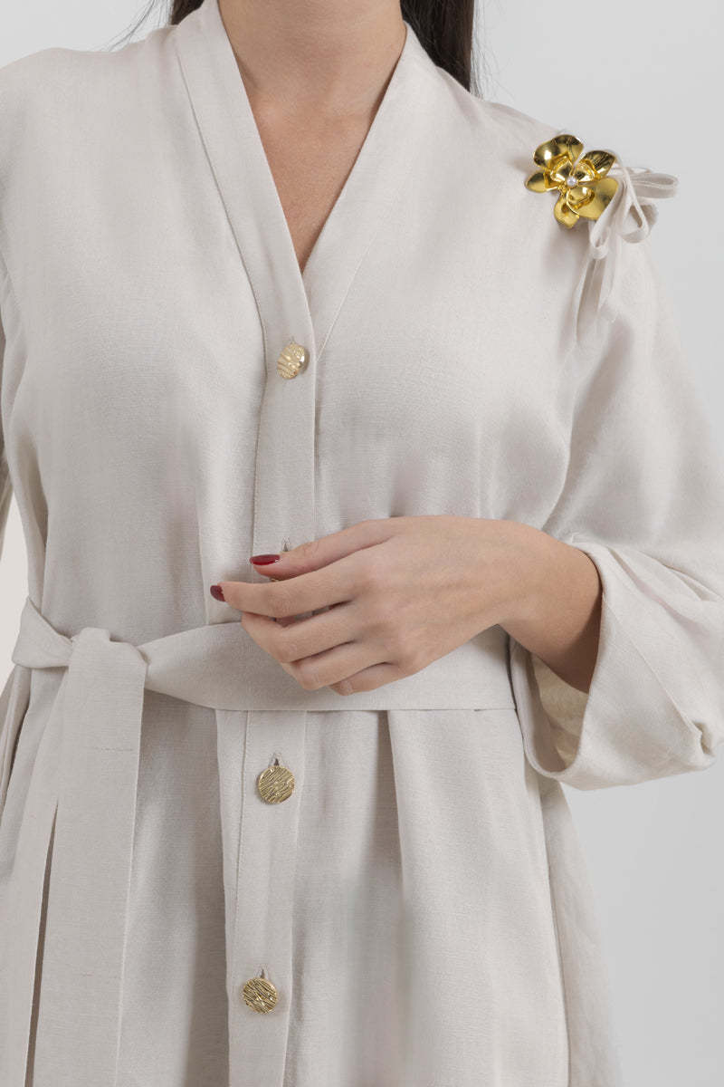 Longline Button Front Dress