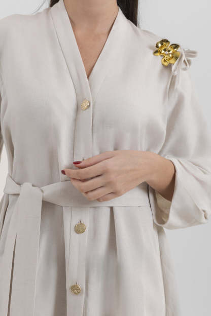 Longline Button Front Dress