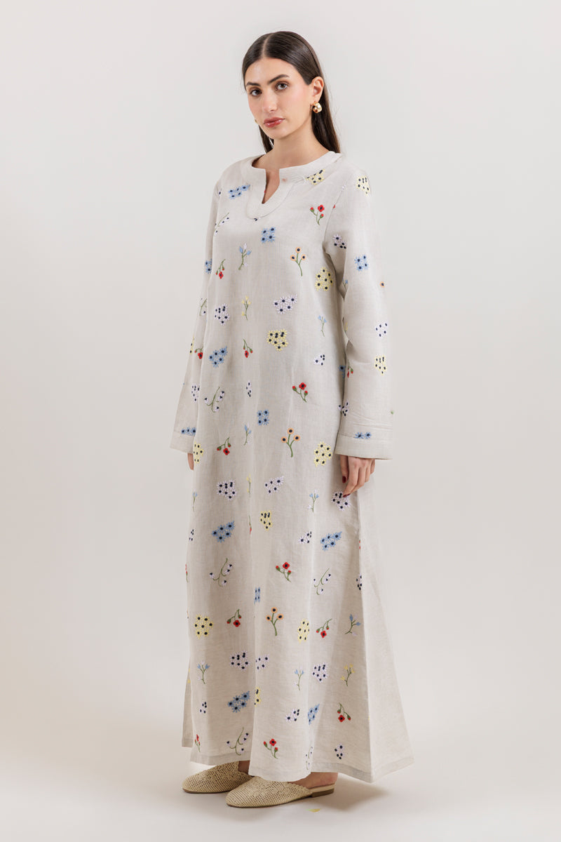 Maxi Dress with Soft Pattern