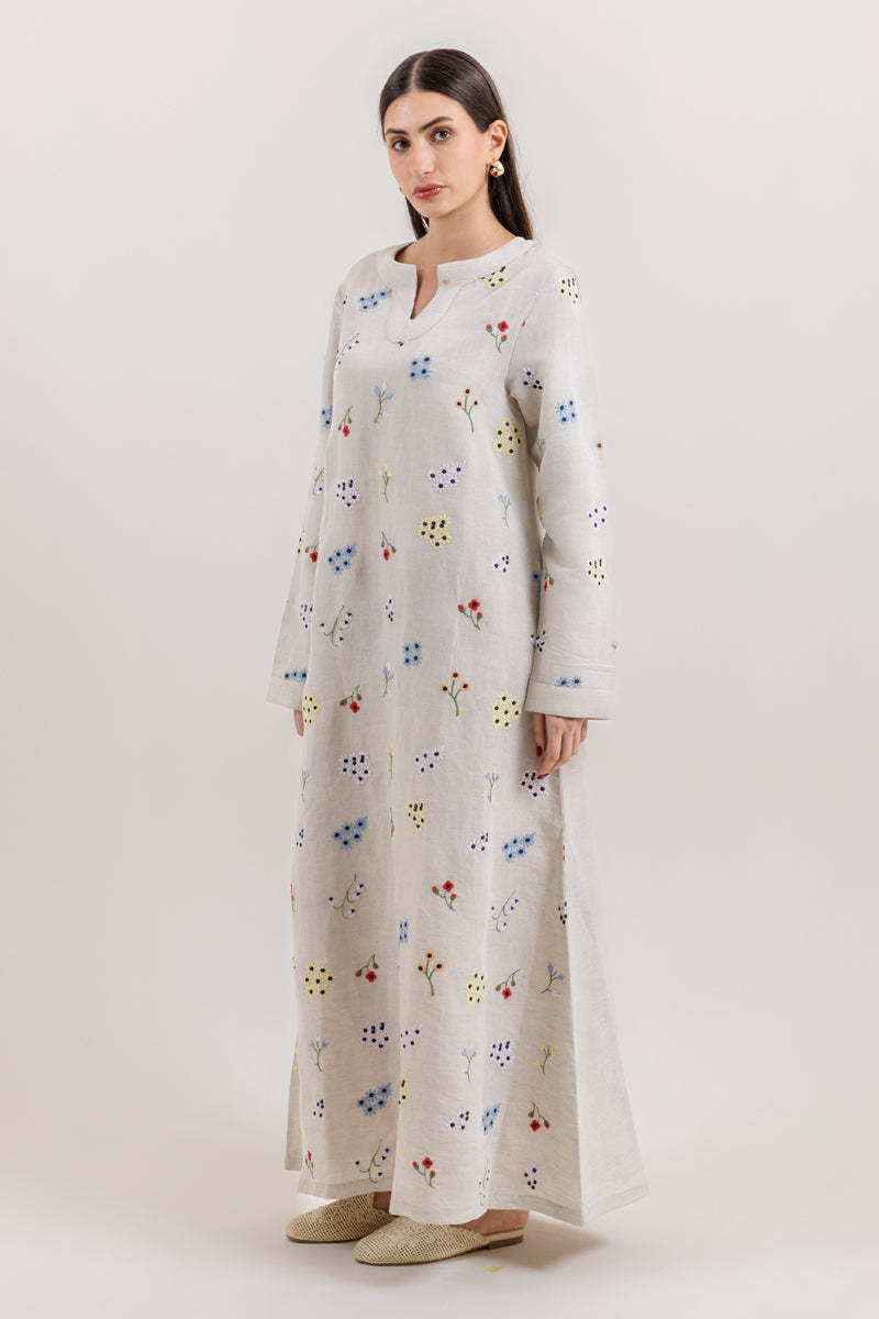 Maxi Dress with Soft Pattern