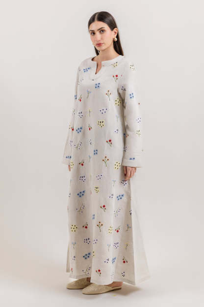 Maxi Dress with Soft Pattern
