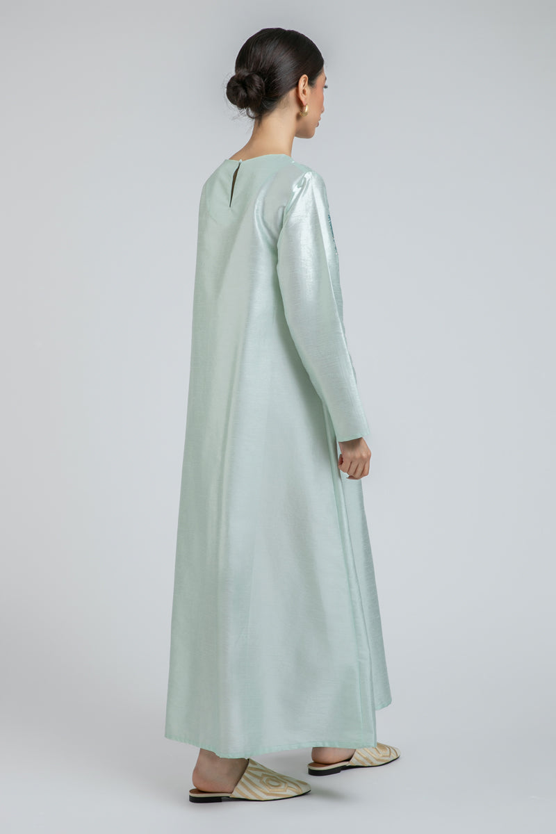 Maxi Dress with Floral Embroidery