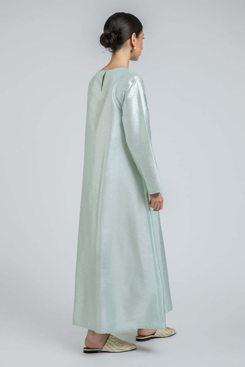 Maxi Dress with Floral Embroidery