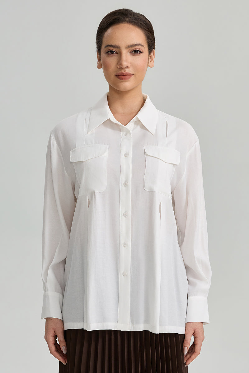 Pocket Detail Long Sleeve Shirt