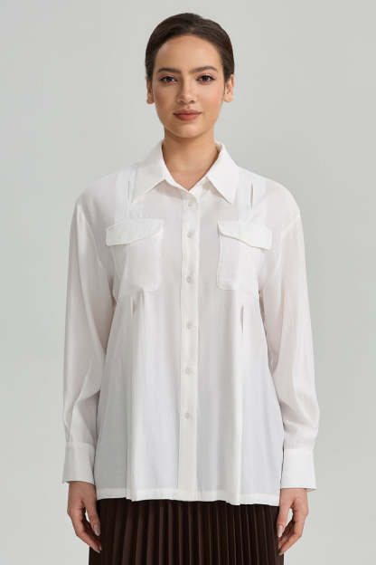 Pocket Detail Long Sleeve Shirt