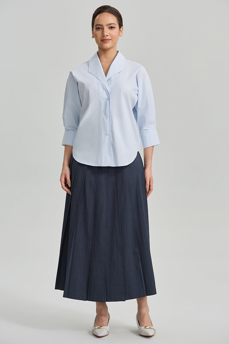 Pleated Midi Skirt