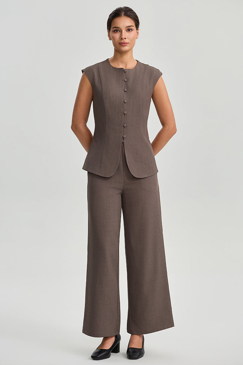 Wide Elastic Waist Pants