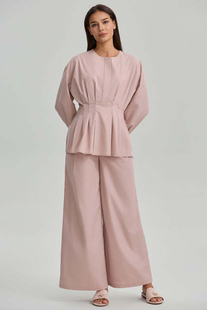 Wide Leg Pants With Buttons