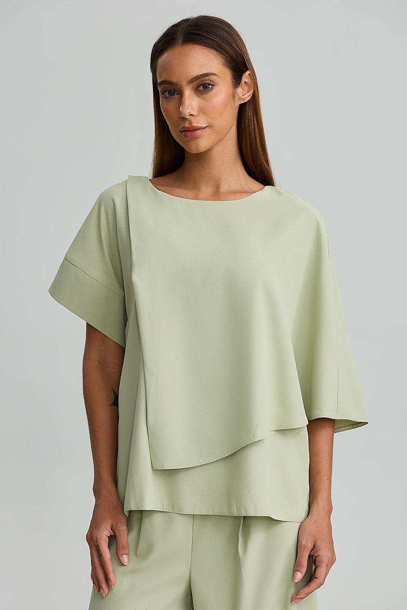 Asymmetric Layered Blouse