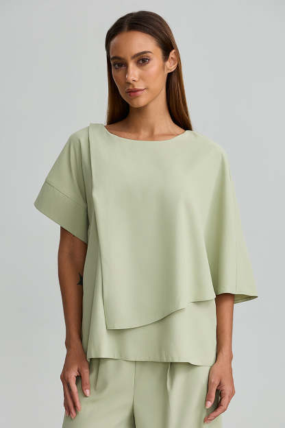 Asymmetric Layered Blouse