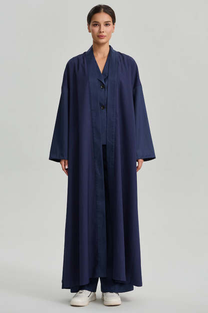 Open Front Wide Sleeve Abaya