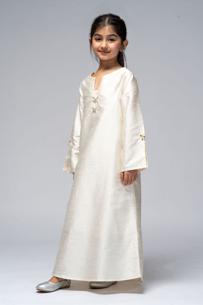 Long Dress with Embroidered Details