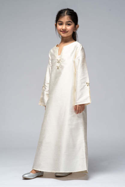 Long Dress with Embroidered Details