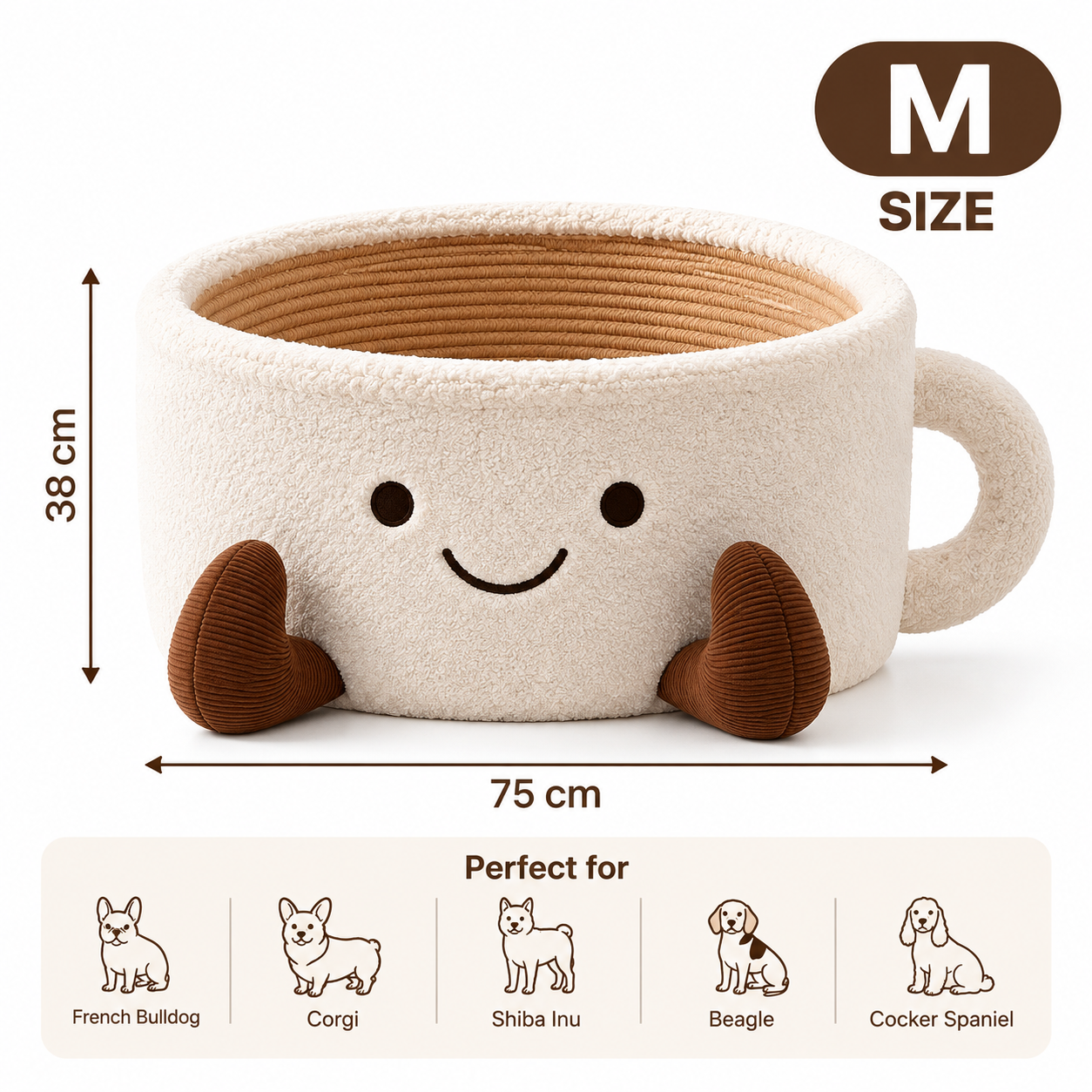 MEWHAUS Perfect Cup Cozy Pet Bed