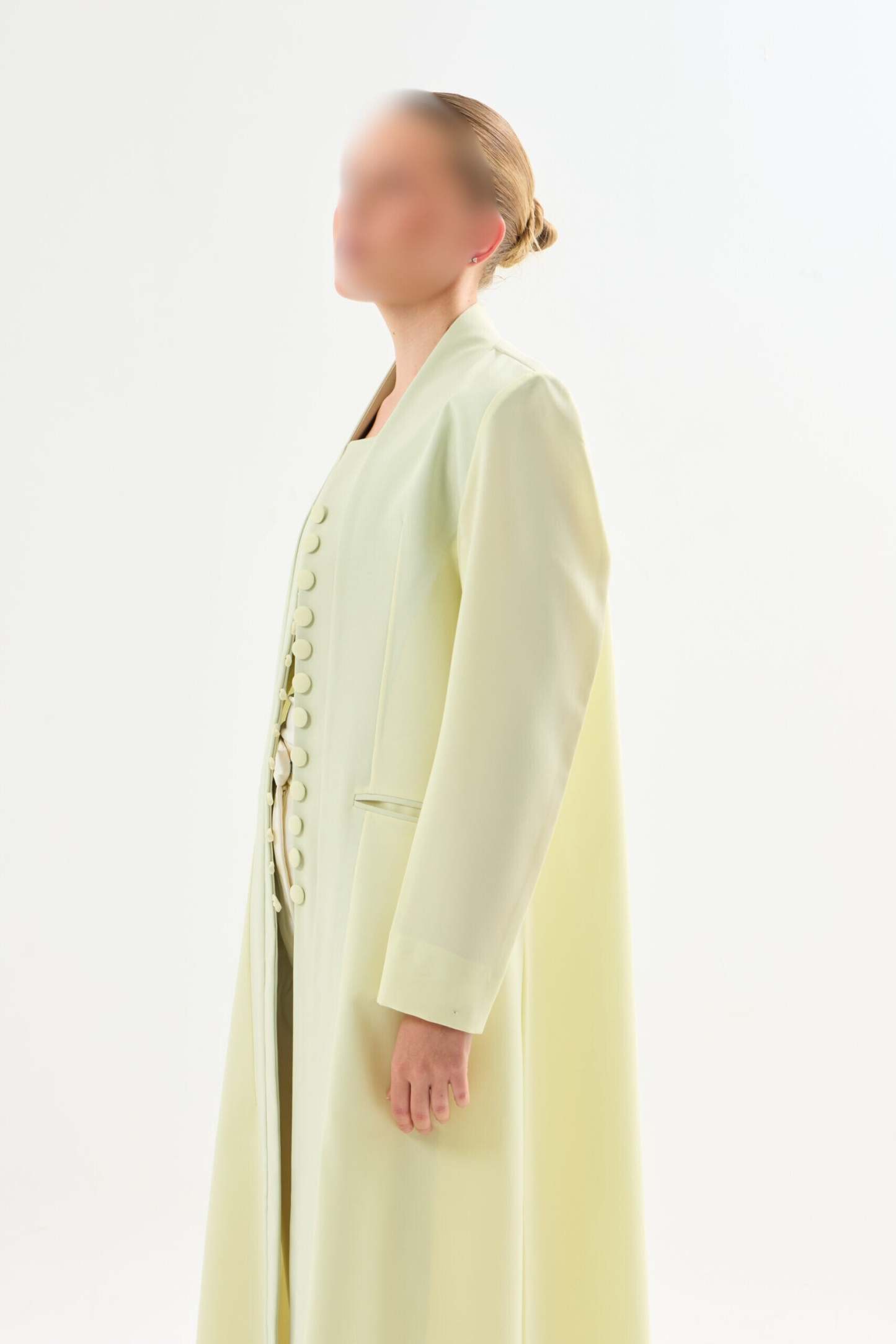 Butter Yellow Straight Abaya - Can be Customized in many colors
