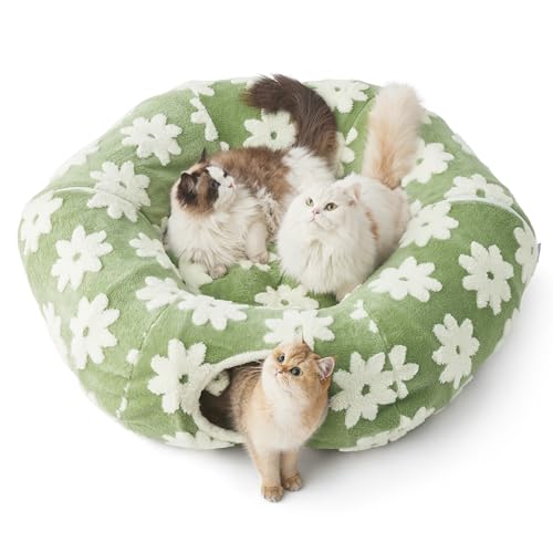 MEWHAUS Meadow Cat Tunnel - Flower Garden Green