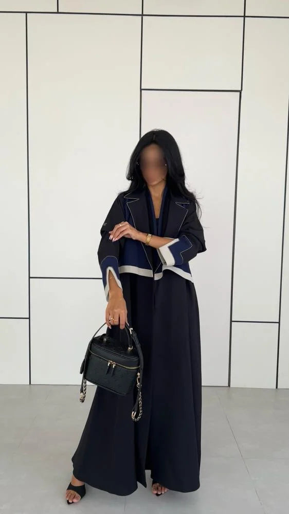 Blue Black Designer Abaya