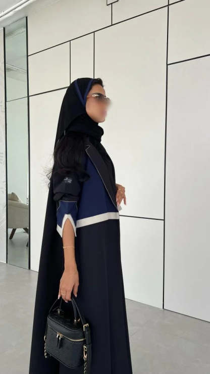 Blue Black Designer Abaya