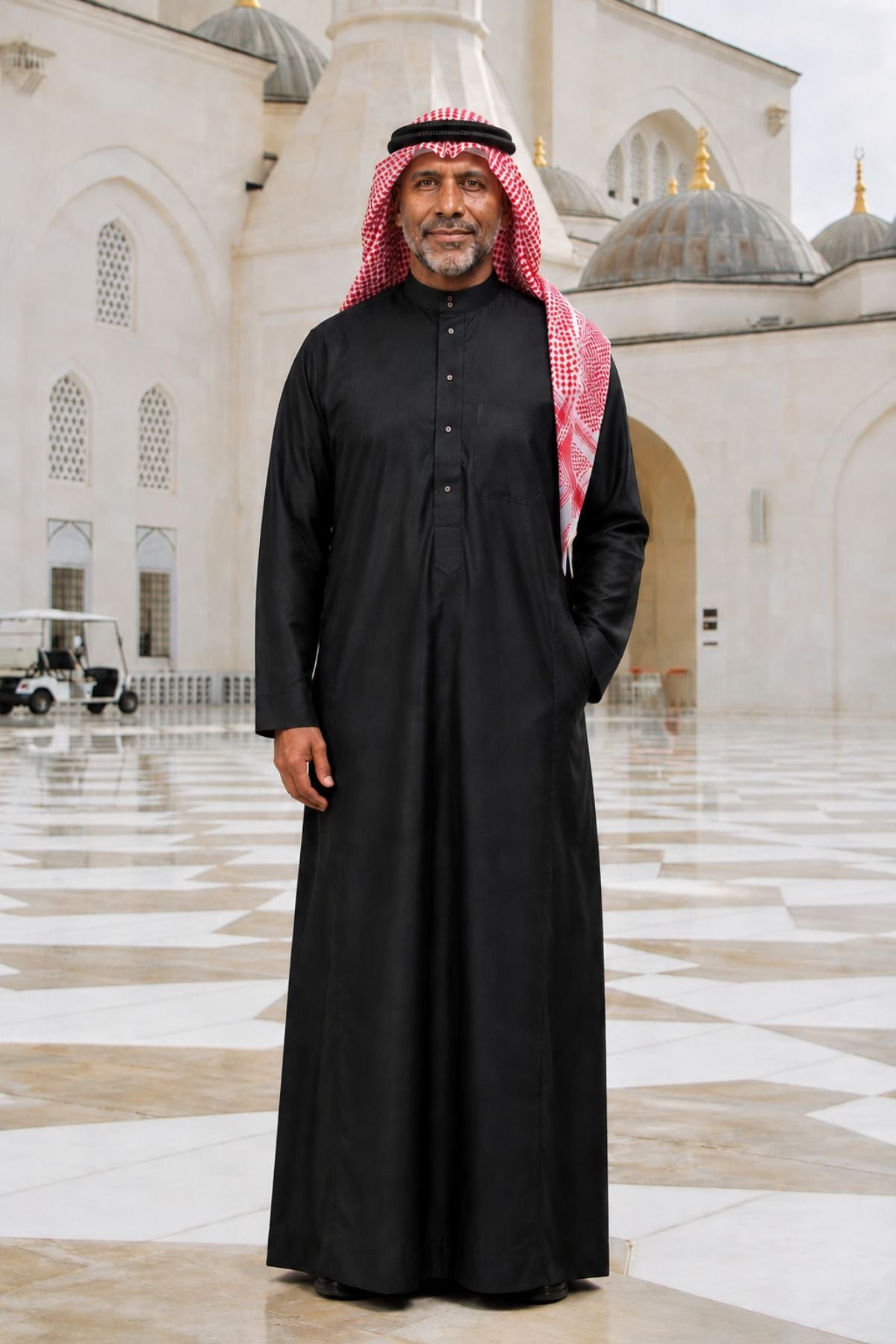 Elegant Black Saudi Thobe for Men