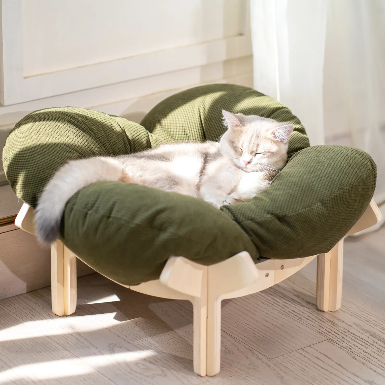 MEWHAUS Bloom Cat Lounge - Green